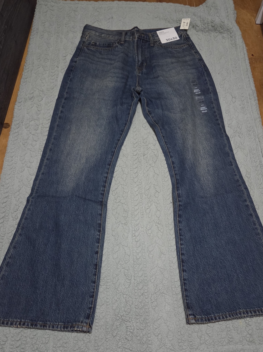 Men's Bootcut Dark Blue Denim Jeans - Classic Bootcut